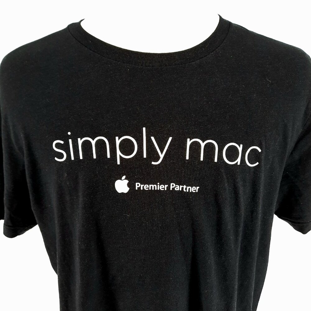 NEW Apple Store Employee Simply Mac Black T-Shirt Adult XL Macintosh Macbook